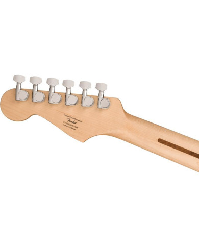 Squier - Guitare Electrique Sonic Stratocaster HSS, touche en érable, pickguard blanc, corail de Tahiti