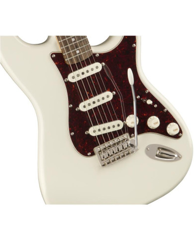 Squier - Guitare Electrique Stratocaster Classic Vibe des années 70, touche en laurier, blanc olympique