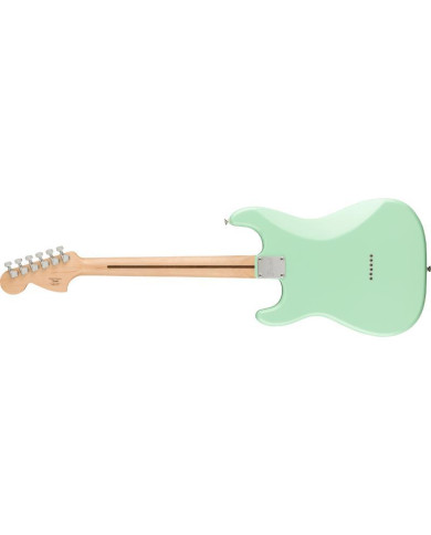 Squier - Guitare Electrique FSR Affinity Series Stratocaster HHT, touche en laurier, pickguard nacré blanc, vert surf