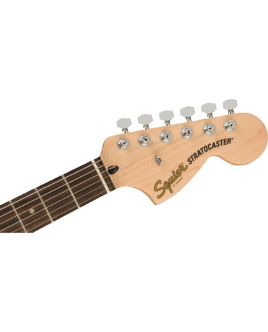 Squier - Guitare Electrique FSR Affinity Series Stratocaster HHT, touche en laurier, pickguard nacré blanc, vert surf
