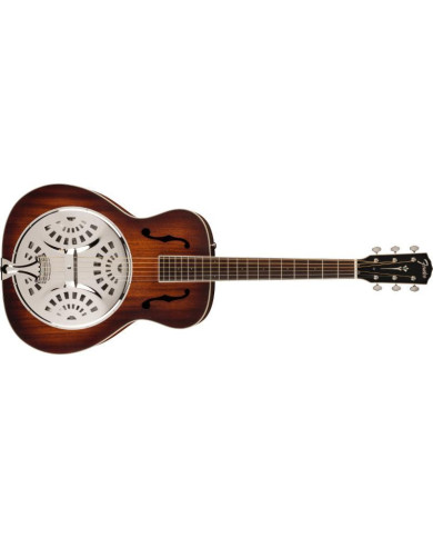 Fender - Guitare Electro Acoustique Résonateur PR-180E, touche en noyer, éclat de cognac vieilli