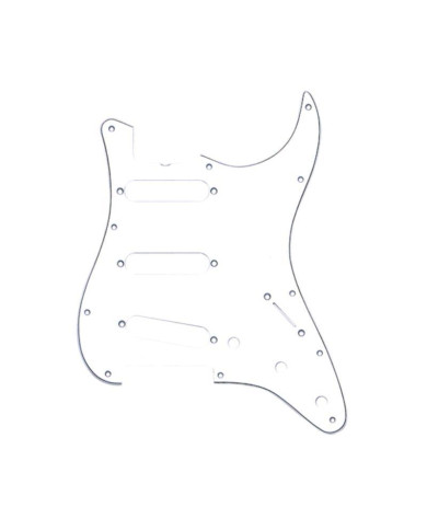 Fender - Pickguard, Stratocaster® S/S/S, support vintage 11 trous (avec encoche Truss Rod), blanc, 3 plis