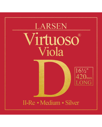 Larsen - Cordes Alto diapason extra-long 420mm , tension medium Ré Alu.