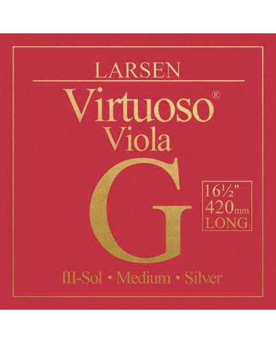Larsen - Cordes Alto diapason extra-long 420mm , tension medium Sol Silver