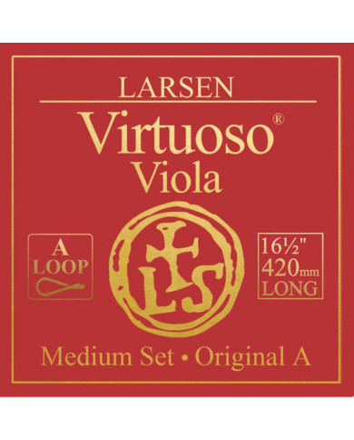Larsen - Cordes Alto diapason extra-long 420mm , tension medium Jeu boucle