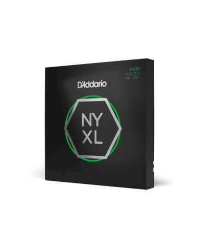 D'Addario - Cordes pour basse NYXL4095 filet nickel, Super Light, 40-95, diapason long