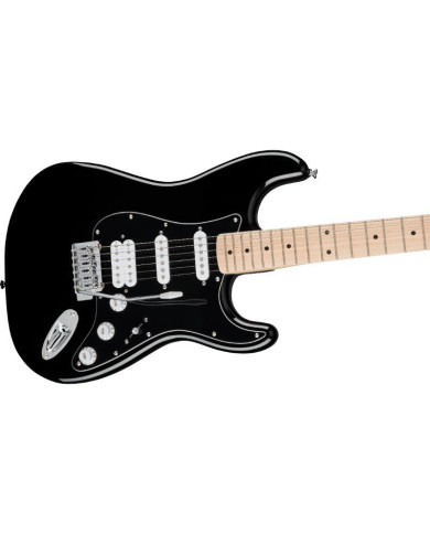 Squier - Guitare Electrique FSR Affinity Stratocaster HSS, Maple Fingerboard, Black Pickguard, Black
