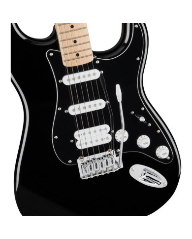 Squier - Guitare Electrique FSR Affinity Stratocaster HSS, Maple Fingerboard, Black Pickguard, Black