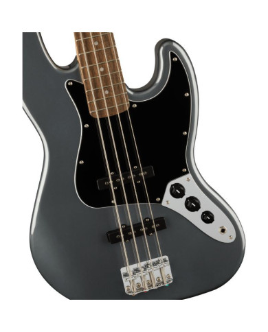Squier - Basse Affinity Jazz Bass, Laurel Fingerboard, Black Pickguard, Charcoal Frost Metallic