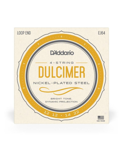 D'Addario - Jeux 4 cordes pour Dulcimer EJ64