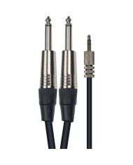 Yellow Cable - Câble Audio Mini j. stéréo/2 j. mono mâle 3m
