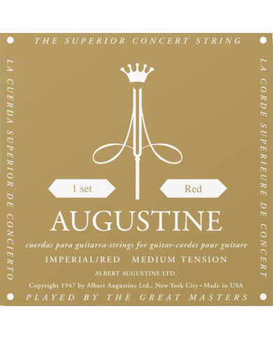 Augustine - Cordes Classiques Imperial Tirant Normal /Crystal Nylon-Filé Argent Red
