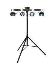 Algam Lightning - Effets d'animation Projecteurs à LED 4-en-1 sur pied