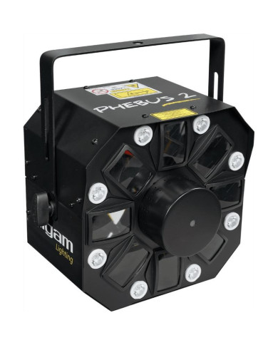 Algam Lightning - Effets d'animation Combo 3-en-1 derby, stroboscope ou wash, laser
