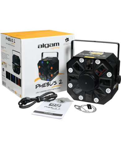 Algam Lightning - Effets d'animation Combo 3-en-1 derby, stroboscope ou wash, laser