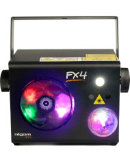 Algam Lightning - Effets d'animation Combo 4-en-1 roue de gobos LED, Magic Ball, strob, laser RG
