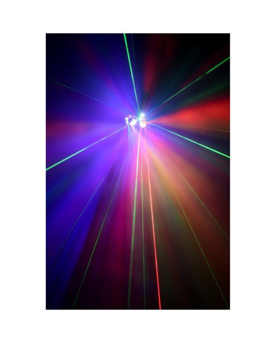 Algam Lightning - Effets d'animation Combo 4-en-1 roue de gobos LED, Magic Ball, strob, laser RG