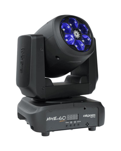 Algam Lightning - Lyre WASH LED 6 x 15W RGBW + laser vert 200mw