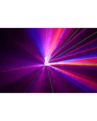 Algam Lightning - Lyre WASH LED 6 x 15W RGBW + laser vert 200mw