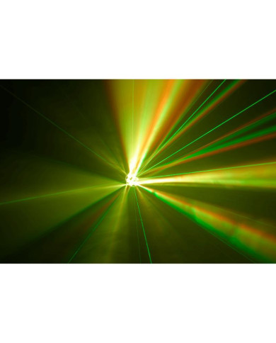 Algam Lightning - Lyre WASH LED 6 x 15W RGBW + laser vert 200mw