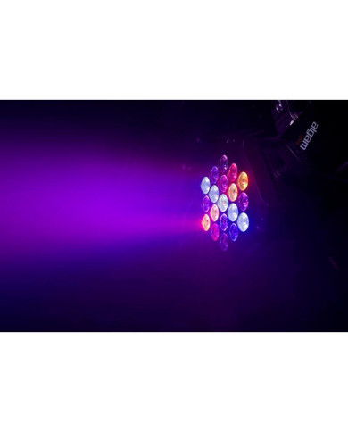 Algam Lightning - Projecteur Par Wash 18 LED 1W rouge/vert/bleu/blanc, 1 LED 3W RVB, télécommande