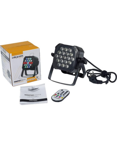 Algam Lightning - Projecteur Par Wash 18 LED 1W rouge/vert/bleu/blanc, 1 LED 3W RVB, télécommande