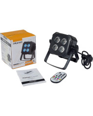 Algam Lightning - Projecteur Par Quad Par LED 4x 6W 4-en-1 compact, télécommande