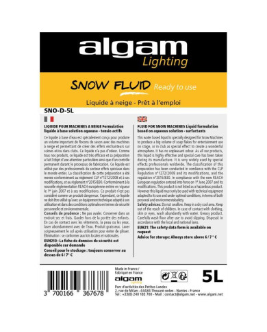 Algam Lighting - Liquide Neige Prêt à l'emploi - 5 litres