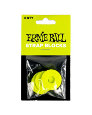 Ernie Ball - Strap blocks - Vert pack de 4