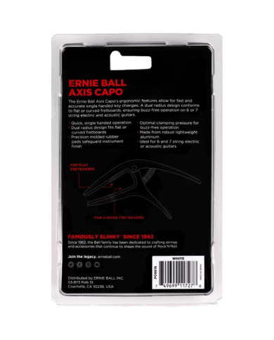 Ernie Ball - Capodastre Axis Blanc