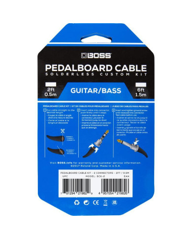 Boss - Kit de câblage pour pedalboard sans soudure 0,5M