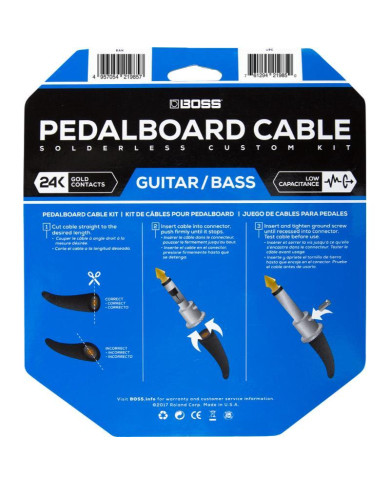 Boss - Kit de câblage pour pedalboard sans soudure 7M