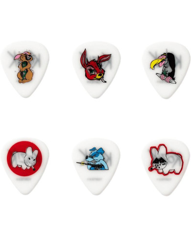 Dunlop - Boîte de 6 médiators, Frank Kozik series 1, 0,73mm