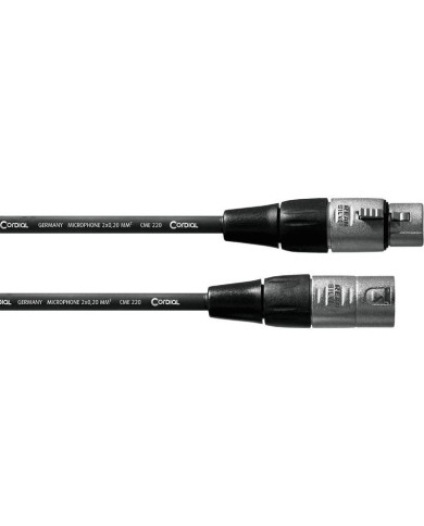 Cordial - Câble Microphone Fiches REAN Silver XLR m/f - 10 m