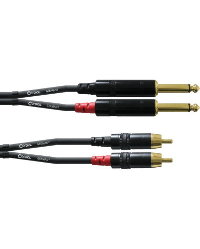 Cordial - Câble Audio 2 jacks m./2 RCA - 3m