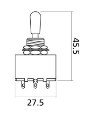 Yellow Parts - Sélecteur Micro 3 positions Noir EZ1180B