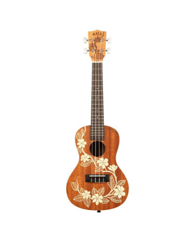 Kala - Ukulélé Gardenia Mahogany, Concert, livré avec housse motif Voyage
