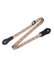 Levy's - Sangle 1,27 cm, jacquard pour ukulele ou mandolin, embout cuir - Design 001