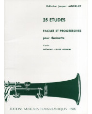 25 Etudes Faciles Et Progressives D’Apres Grunwald – LANCELOT JACQUES