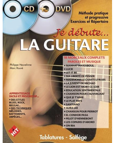 Je Débute La Guitare + Dvd HEUVELINE PHILIPPE / ROUVE MARC