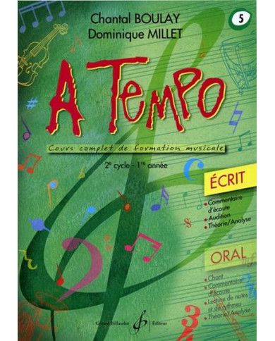 A Tempo – Partie Ecrite – Vol.5 BOULAY CHANTAL