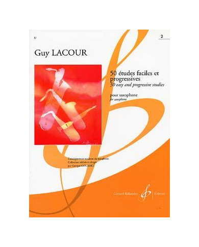 50 Etudes Faciles Et Progressives Vol.2 LACOUR GUY
