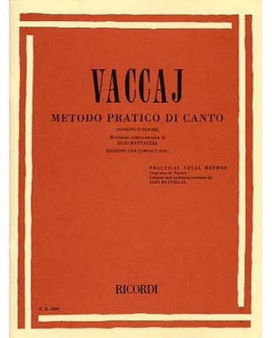 Metodo Pratico Di Canto – Soprano O Tenore Con VACCAI NICOLA