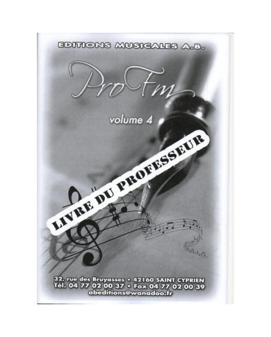 Pro Fm Livre Du Professeur Vol.4