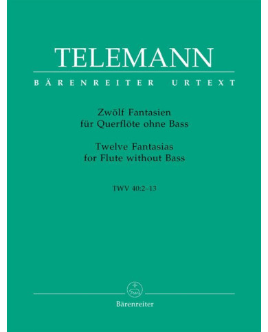 12 Fantasien Für Querflöte Ohne Bass TELEMANN GEORG PHILIPP