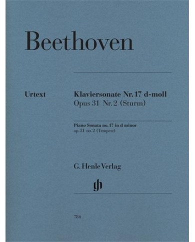 Piano Sonata 17 D Minor Op. 31, 2 (Tempest) BEETHOVEN LUDWIG VAN