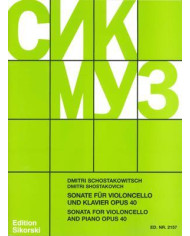 Sonate Op. 40 CHOSTAKOVITCH DIMITRI