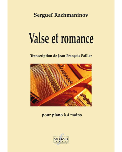 Valse Et Romance Pour Piano A 4 Mains RACHMANINOV SERGEI