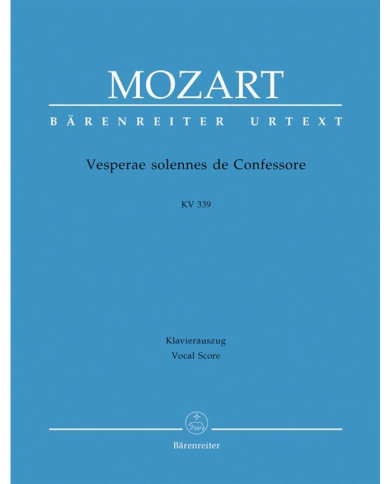 Vesperae Solennes De Confessore MOZART WOLFGANG AMADEUS