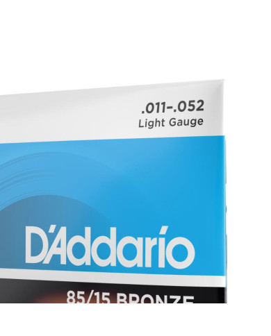 D'Addario - Cordes en bronze pour guitare acoustique D'Addario EZ910, 85/15, Light, 11-52
